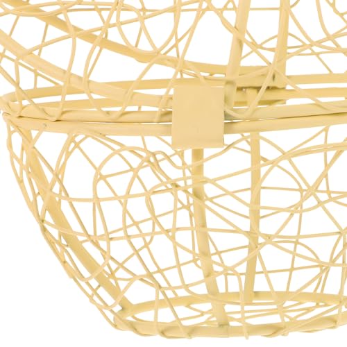 Cesta para huevos de hierro Beaupretty con acabado artesanal resistente para el hogar 4