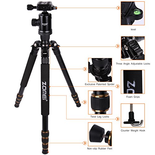 Zomei Z688 Tripod Magnesium Alloy Monopod Stand With Ball Head And Quick Release Plate For Dslr Camera #TOP2