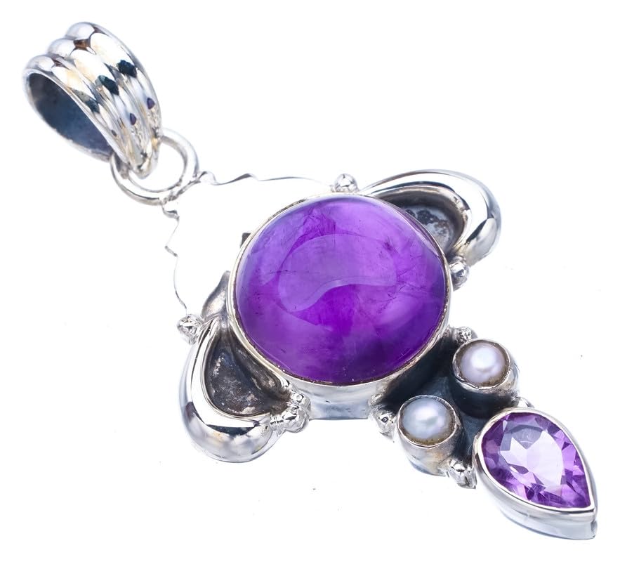 Pendentif améthyste naturelle StarGems en argent le cadeau idéal