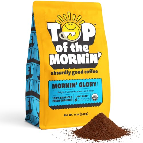 Top of the Mornin' Morning Glory Ground Coffee By Jacksepticeye | Specialty Grade Medium Roast Coffee | Smooth and Rich Ground Coffee | Ethically Sourced Caffeinated Coffee | 12oz