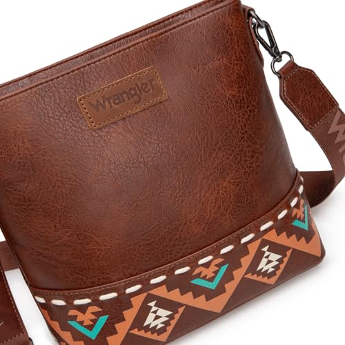 Image of Wrangler Crossbody Purses for Women Two Tone Crossbody Bags Women Purses and Handbags