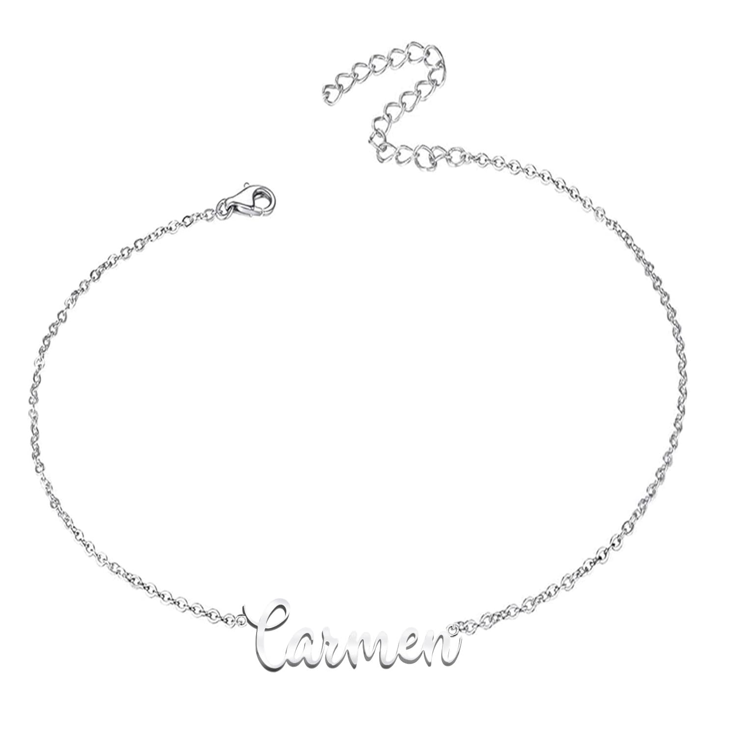 various Women's Bracelet with Name Stainless Steel - Bracelet Name Personalised Silver for Women - Personalized Gifts for Women Mothers Girl Couples Best Friend