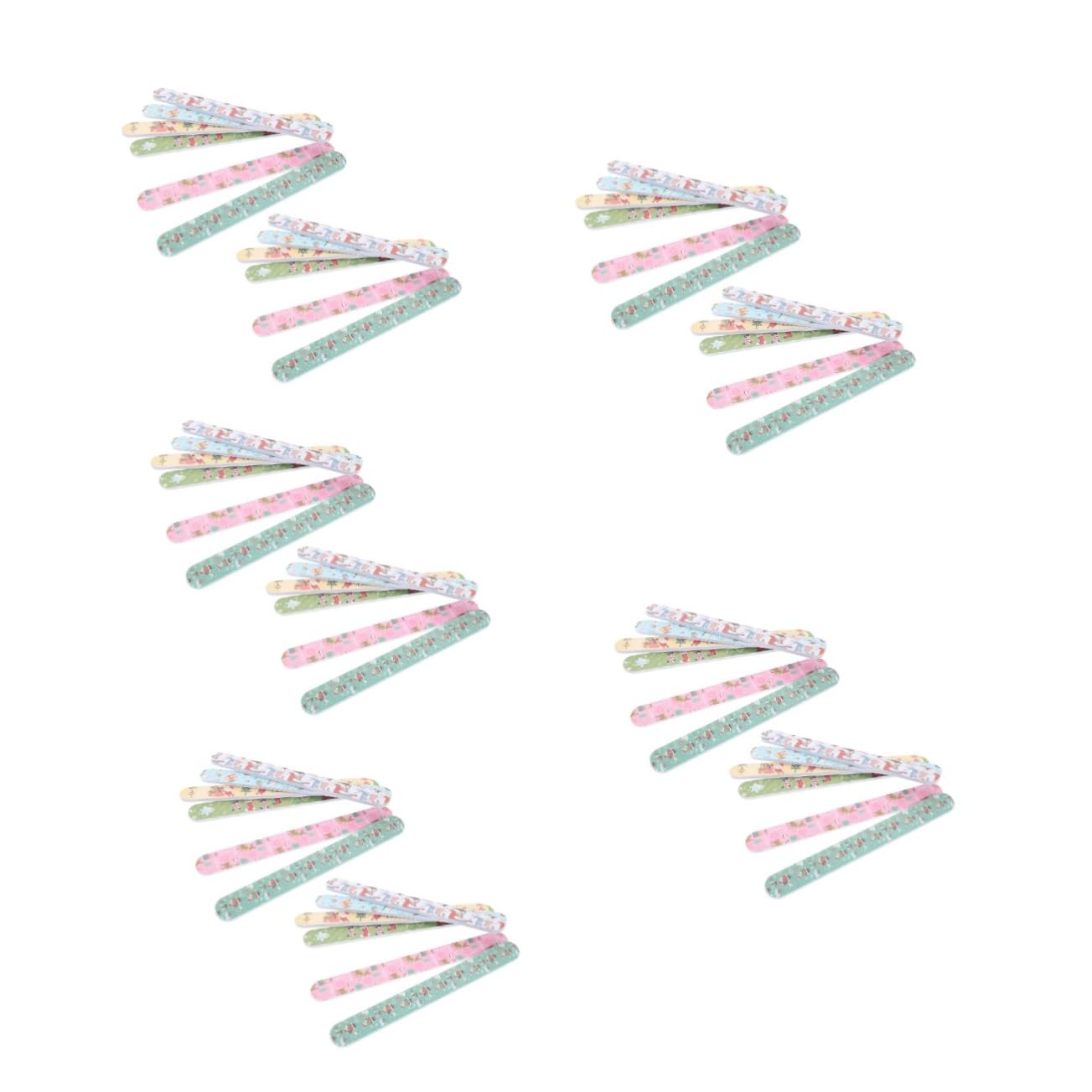 75piezas Limas De Uñas De Navidad Archivos De Manicura y Pedicura De Doble Cara Limas Portátiles Para Uñas Naturales y Artificiales Diseño Festivo Para De Mujeres y Niñas