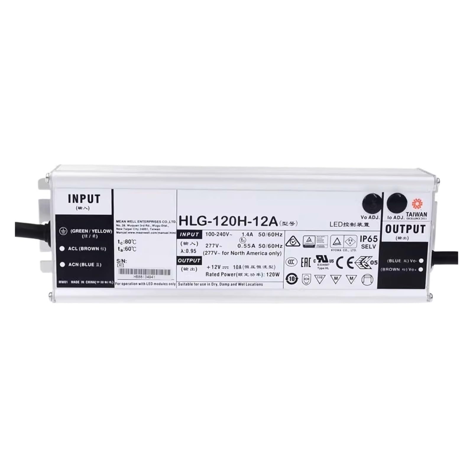 BRODEFUP HLG-120H HLG-120H-12A HLG-120H-15A HLG-120H-24A HLG-120H-36A HLG-120H-54A HLG-120H-20B HLG-120H-24B LED(HLG-120H-54A)