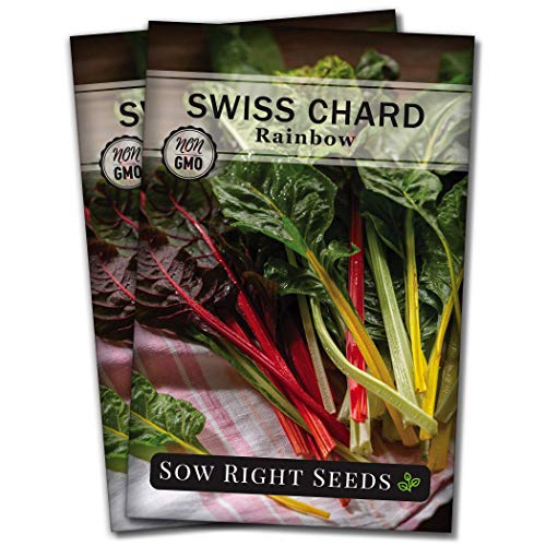 Sow Right Seeds - Rainbow Swiss Chard Seeds for Planting - Non-GMO Heirloom Packet with Instructions to Plant and Grow a Home Vegetable Garden - Nutritious Chard Greens for Cooking (2)