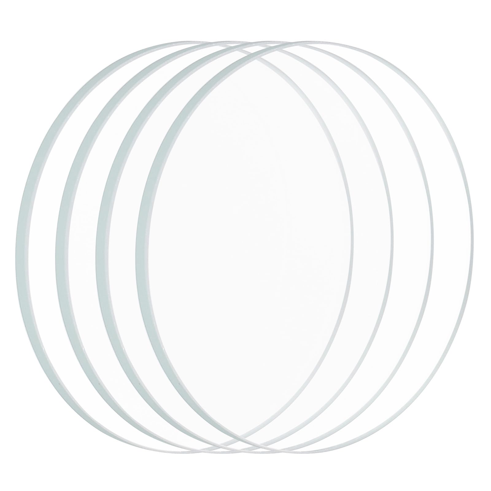 PATIKIL 1.57" Dia LED Lens, 4 Pcs Polished Edge Flashlight Replacement Parts Glass Lens for Light Source Lens Replacement, Transparent