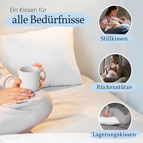 Gentle North Hochwertiges Seitenschläferkissen 40x145 cm - Langes Kissen für Seitenschläfer - Körperkissen - Körperkissen für Erwachsene mit Mikrofaser-Füllung 40 x 145 cm lang - –kotex - Schlafkissen