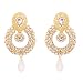 Touchstone Indian Bollywood Old polki Kundan Look Jewelry Pretty Design Earrings in Antique Gold Tone