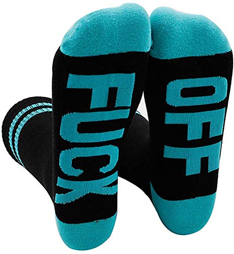 Fuck Off Socks Womens Funny Funky Casual Novelty Crew Socks Gift Dress Tube Stocking