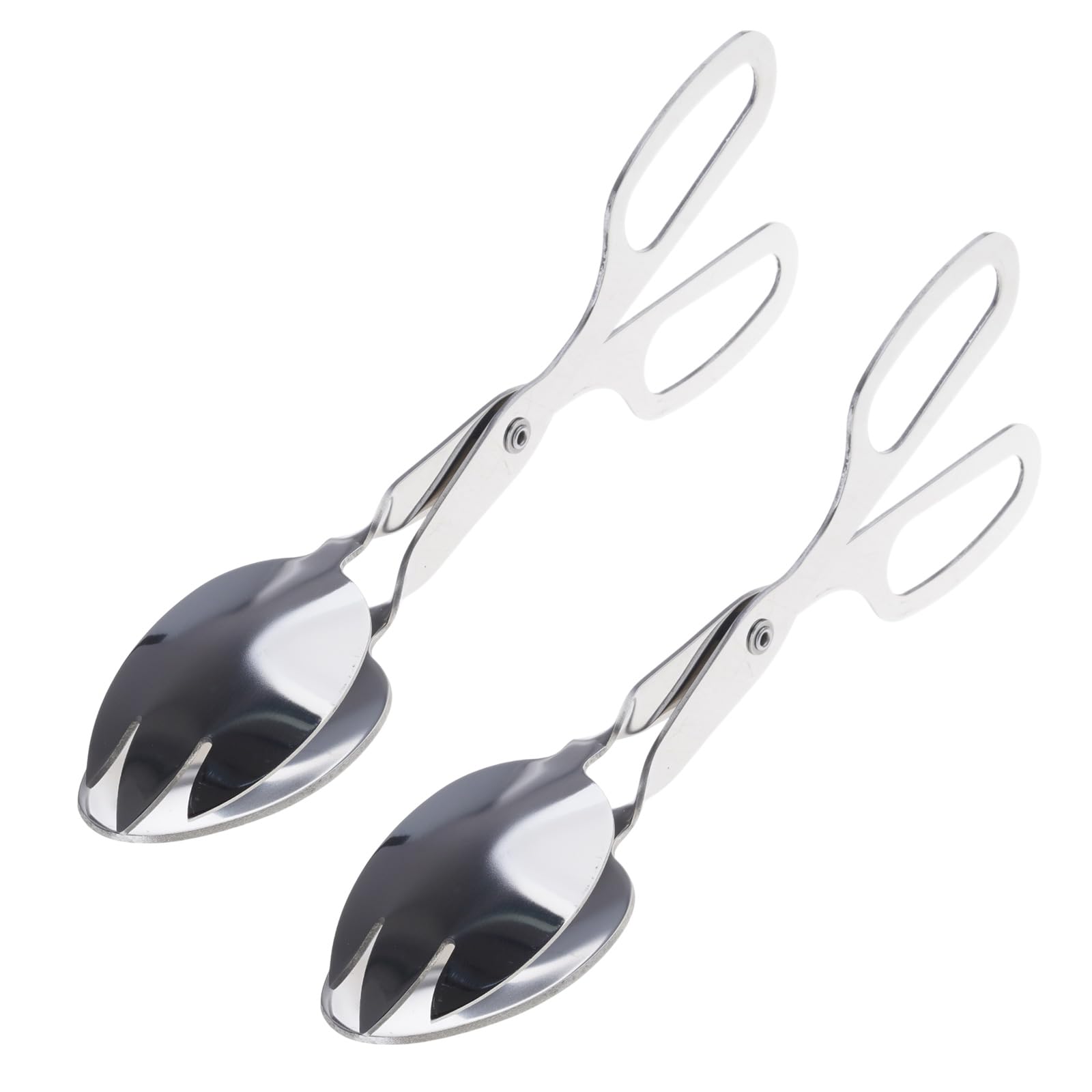 MALSSE Stainless Steel Buffets Tongs Multipurpose Food Clip Suitable for Cake Decorating Barbecue Serving Outdoor Activity BBQ Tongs