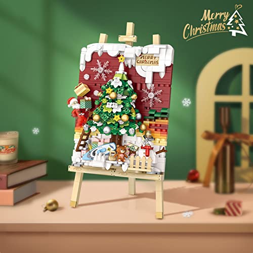 MEIEST Mini Building Blocks Cute 3D Painting Model Set,Creative DIY Simulation Particle Stereograph Collection Construction Building Bricks Toy,Home Decor (Christmas Tree) - Image 2