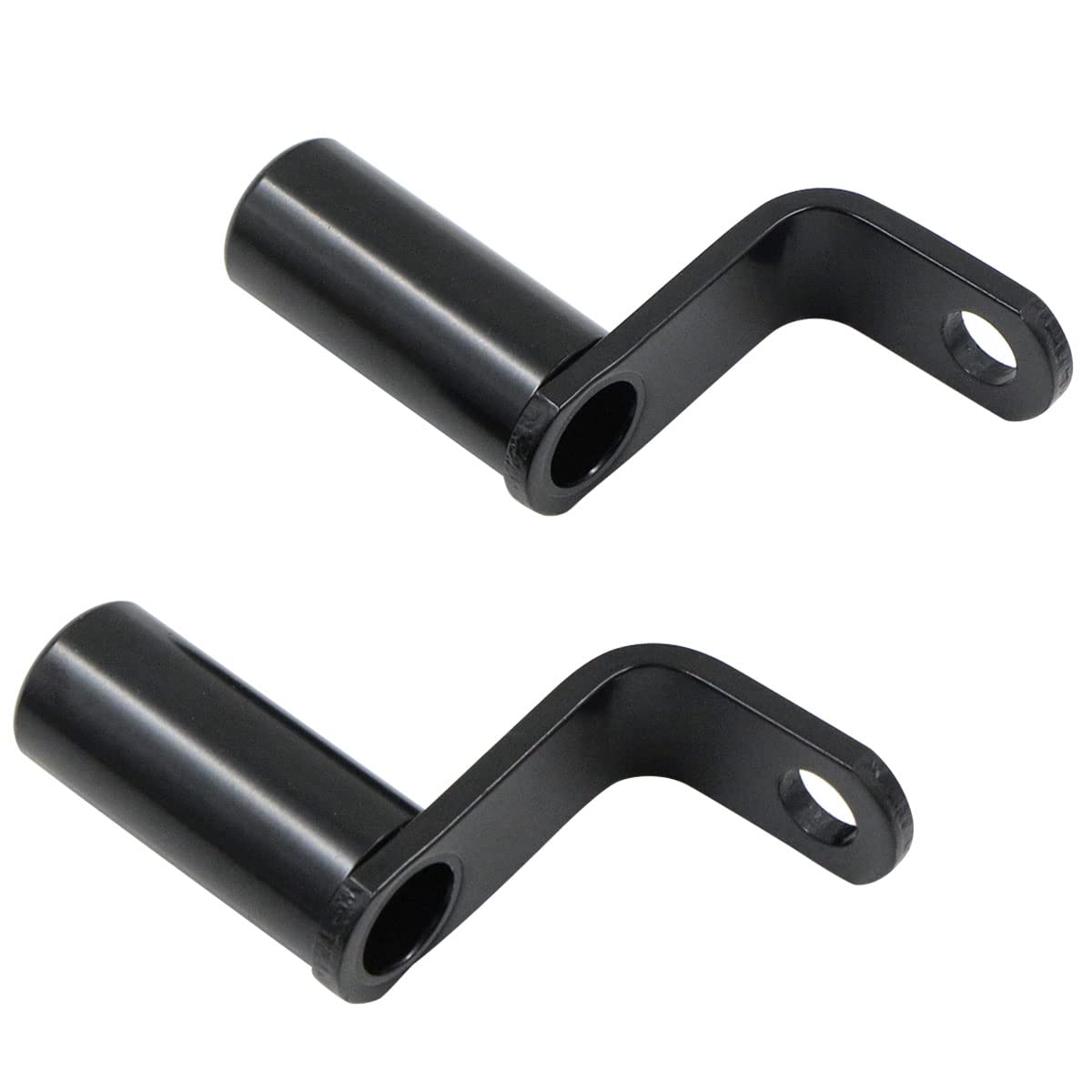 Moto Estensore per Manubrio Supporto - Luci da Lavoro Universale Torcia Specchietto Retrovisore Bici Tachimetro Faro Prolunga Staffa Scooter Luce Cellulare (2 Pezzi, Nero)
