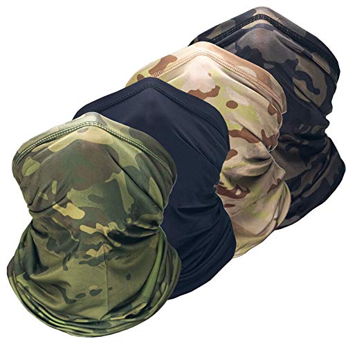 RFLORAL Cooling Neck Gaiter Bandanas Buff Face Mask Scarf Tube Mouth Cover UV Protection for Men and Women