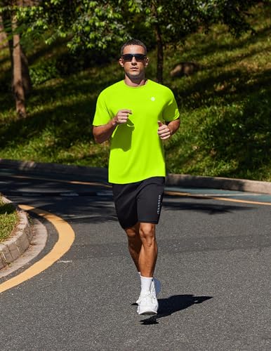 Image of PINSPARK Workout Shirts for Men UPF 50+ Quick Dry Athletic Gym Tee Shirts Mens Short Sleeve Running Cooling Swimming T-Shirt