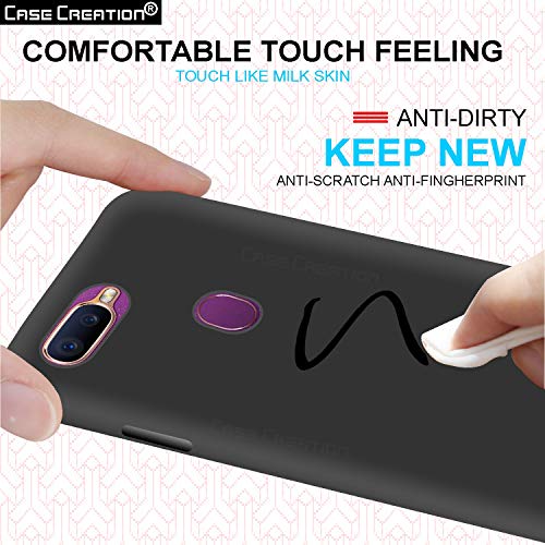Image of Case Creation Luxurious OG Series for Realme2 Case Cover,Anti-Dirty Slim Case Frosted Matte Cute Candy TPU Raised Bezel (Splash of Color) Back Cover for Realme 2 -Black