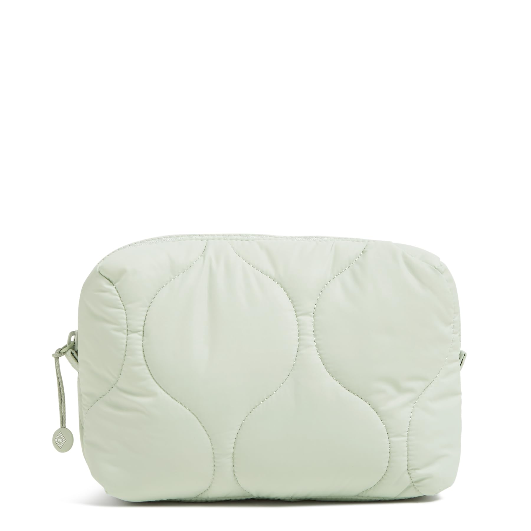 Vera Bradley Women's Featherweight Medium Cosmetic Makeup Organizer Bag, Calm Mint, One Size