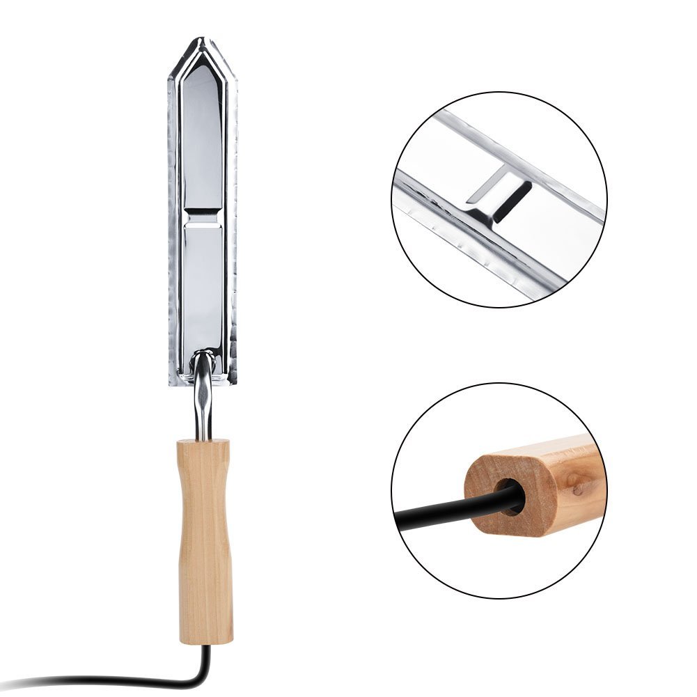 Atyhao Couteau électrique à Désoperculer Le Miel, Grattoir à Miel Extracteur d'abeille Outils D'apiculture Fournitures D'extracteur d'abeille(Prise UE)