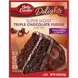 Betty Crocker Super Moist Cake Mix Triple Chocolate Fudge 15.25 oz Box (Pack of 2)