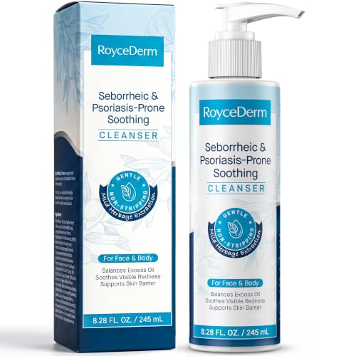 Roycederm Seborrheic Dermatitis Face & Body Wash - Foaming Daily Face Wash for SD-Prone and...