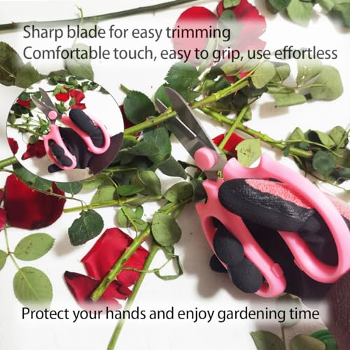 4PCS Gardening Gloves & Shears Scissor & Rose Thorn Stem Stripper Remover Tool, Flower Stem Stripper Tool for Garden & Florist supplies - Image 6