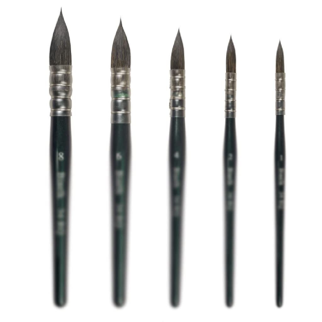 XBTGS Art Supplies - Cepillo de cerdas con mango de madera para acuarela, D-como se muestra, D como se muestra