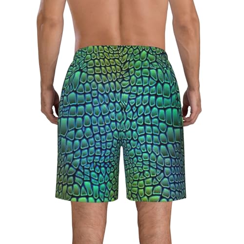 Alligator Skin Print Mens Shorts Swim Beach Trunks Quick Dry Bathing Suits with Pockets and Elastic Waist3
