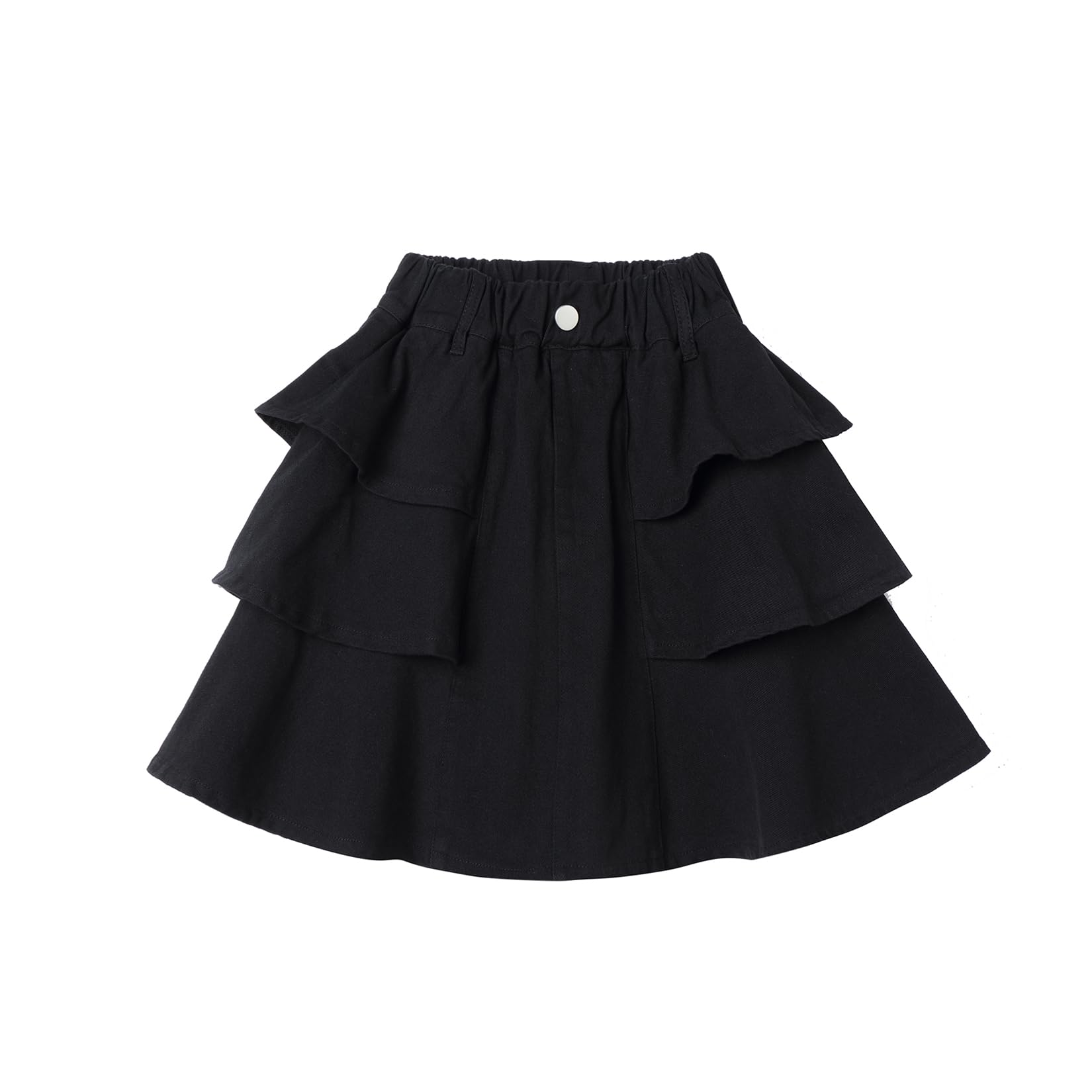Falda con volantes para niñas de 3 capas con cintura elástica cómoda 6
