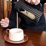 EcoNymphal French Press 1 litr (1000 ml) – praska do kawy z odpornego na gorąco szkła z filtrem ze stali nierdzewnej – idealna do Cold Brew i kawy – nie zawiera BPA i nadaje się do mycia w zmywarce