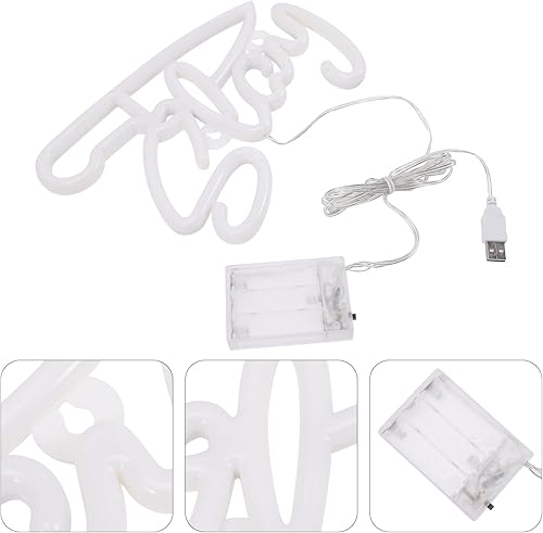 Miniatura 5 de Uonlytech Letrero decorativo de neón para dormitorio, letrero de neón LED con base, luz nocturna de ambiente para decoración del hogar, letrero de