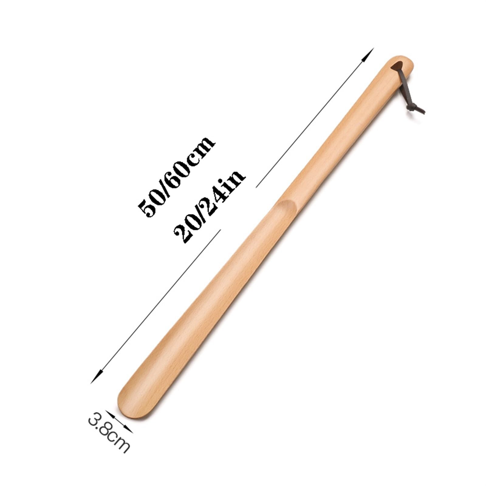 Calzadores Easy Wear Helper, Calzador con Mango Largo, Madera, cucharas auxiliares for Zapatos Perezosos, 19,6 Pulgadas, for Hombres, Mujeres, niños, Embarazo(A,60cm)