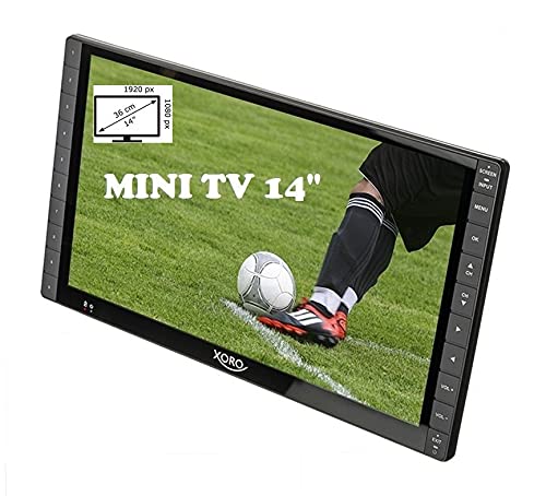 Dimensioni dello schermo: 14 Pollici 35.5 cm - Risoluzione dello schermo 1920 x 1080 pixel, proporzioni 16: 9 - Tipo di pannello LCD con retroilluminazione a LED - Riceve canali SD, HD e FullHD H.265 HEVC 10 bit / H.264 / MPEG2 - Autonomia 3.5 ore visualizzazione normale / 3.1 ore visualizzazione brillante - Alimentazione 12V DC / 2A - Dimensioni: 362 x 205 x 30.5 mm - Capacità della batteria 4500 mAh / 7.4 V. Tecnologia della batteria agli ioni di litio