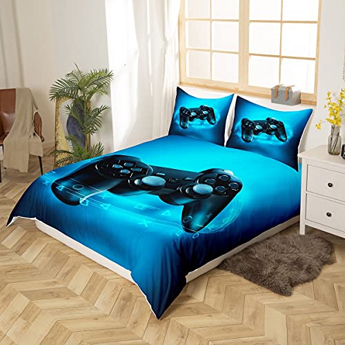 Jungen Spiele Tröster Startseite Satz, Kinder Gamepad Bettwäsche Satz 135X200, Moderne Vr Spieler Bettbezug Für Jugendliche Jugend Mädchen, Spieler Spielen Joystick Startseite Schlafzimmer Dekor, Blau - Image 4