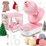 Electric Yarn Winder for Crocheting High Speed, Upgrade Three Gears Adjustable 4-10oz Large Capacity Automatic Yarn Ball Winder, Yarn Spinner, The Helper for Knitting Enthusiast, Pink