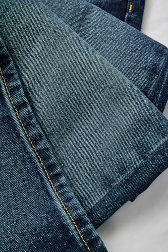 Image of SNITCH Men Jeans for Street Wear | Baggy Fit Washed Pattern Wide-Leg Style | 100% Cotton Non-Stretchable Denim Weave for Ultimate Comfort & Casual Outings