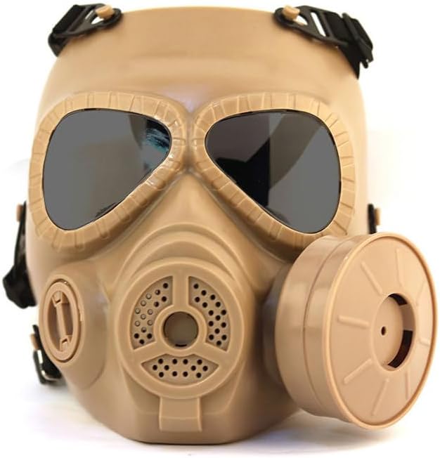 Outdoor Paintball Shooting Face Protection Gear Tactical Full Face Anti Fog Paintball PC Mask with Air Filtration Fan