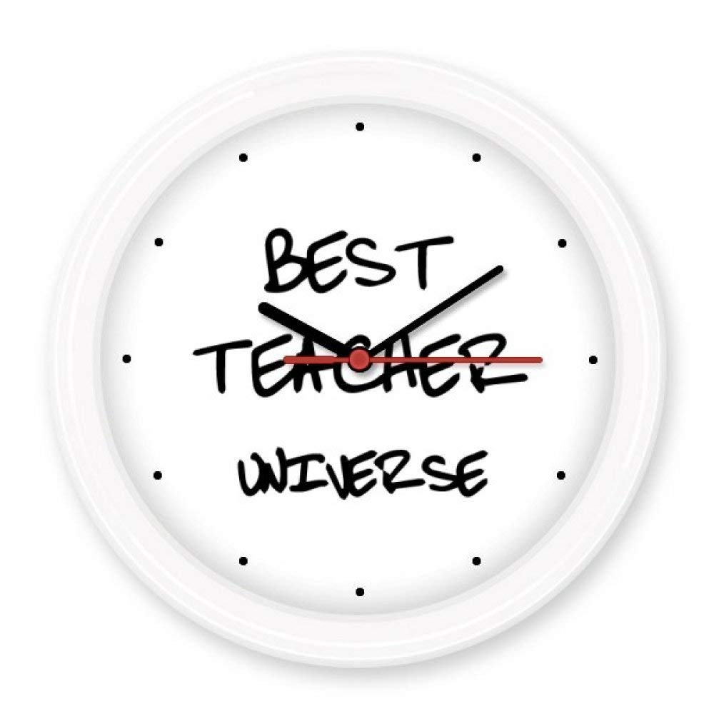 Horloge murale ronde silencieuse professeur et étudiant pour décoration de maison