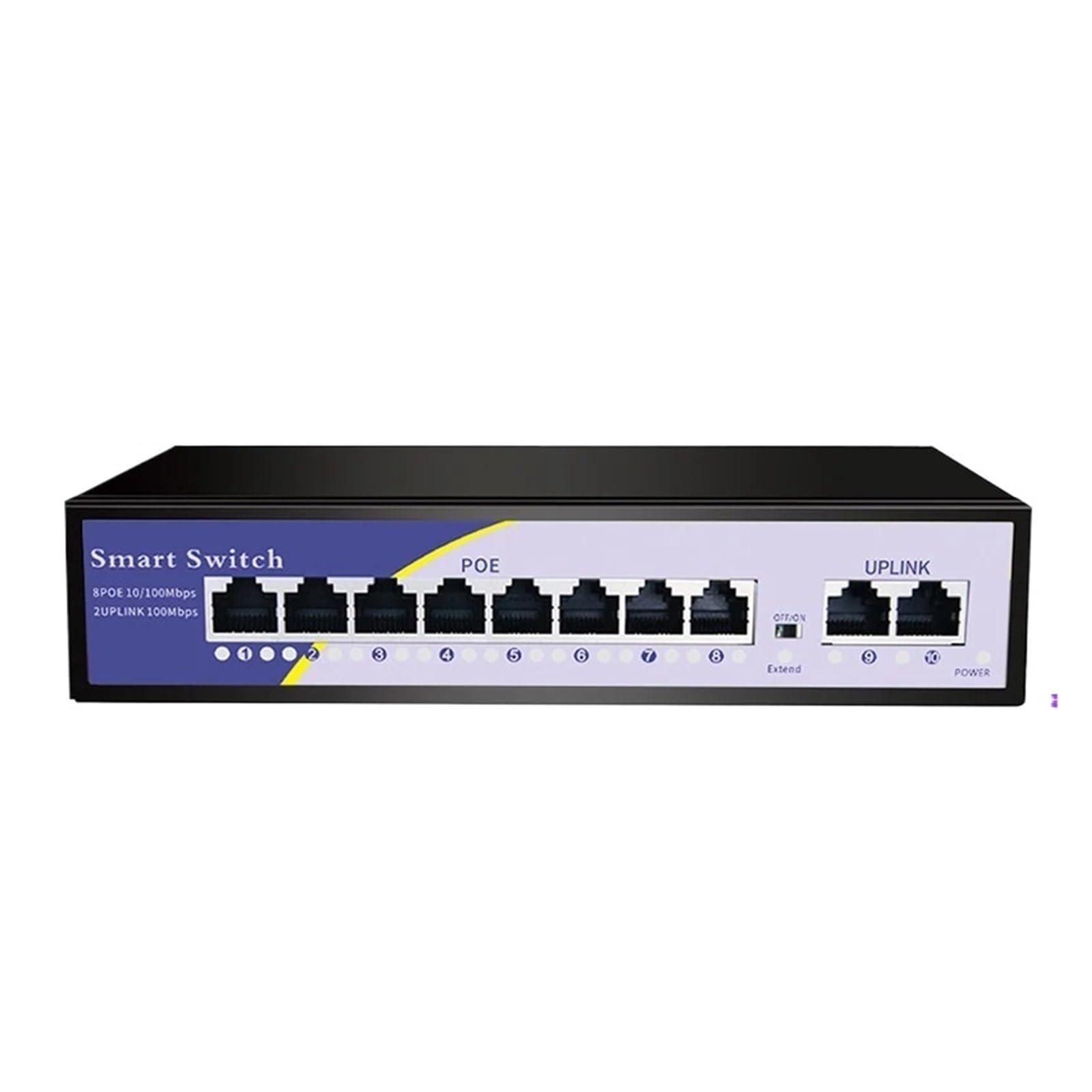 Commutateur POE 48V switch Ethernet 8 ports 100 Mbps IEEE 802.3af