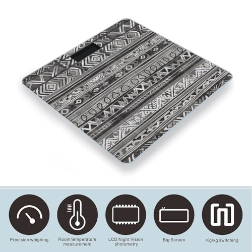 Báscula de baño digital con pantalla LCD y vidrio templado miniatura 3