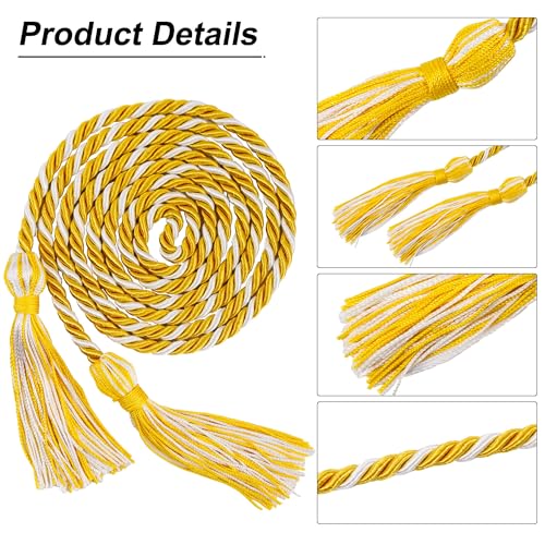 Image of GraduationMall Graduation Honor Cord 68 inch GoldWhite