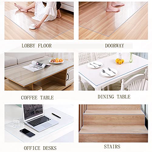 Zwysl Floor Mats For Office Carpet Protector Frosted Waterproof Oil-Proof Scald-Proof Scratch-Resistant Can Be Customized For All Kinds Of Floors (Color : Clear-1.5Mm, Size : 160X230Cm) #TOP1