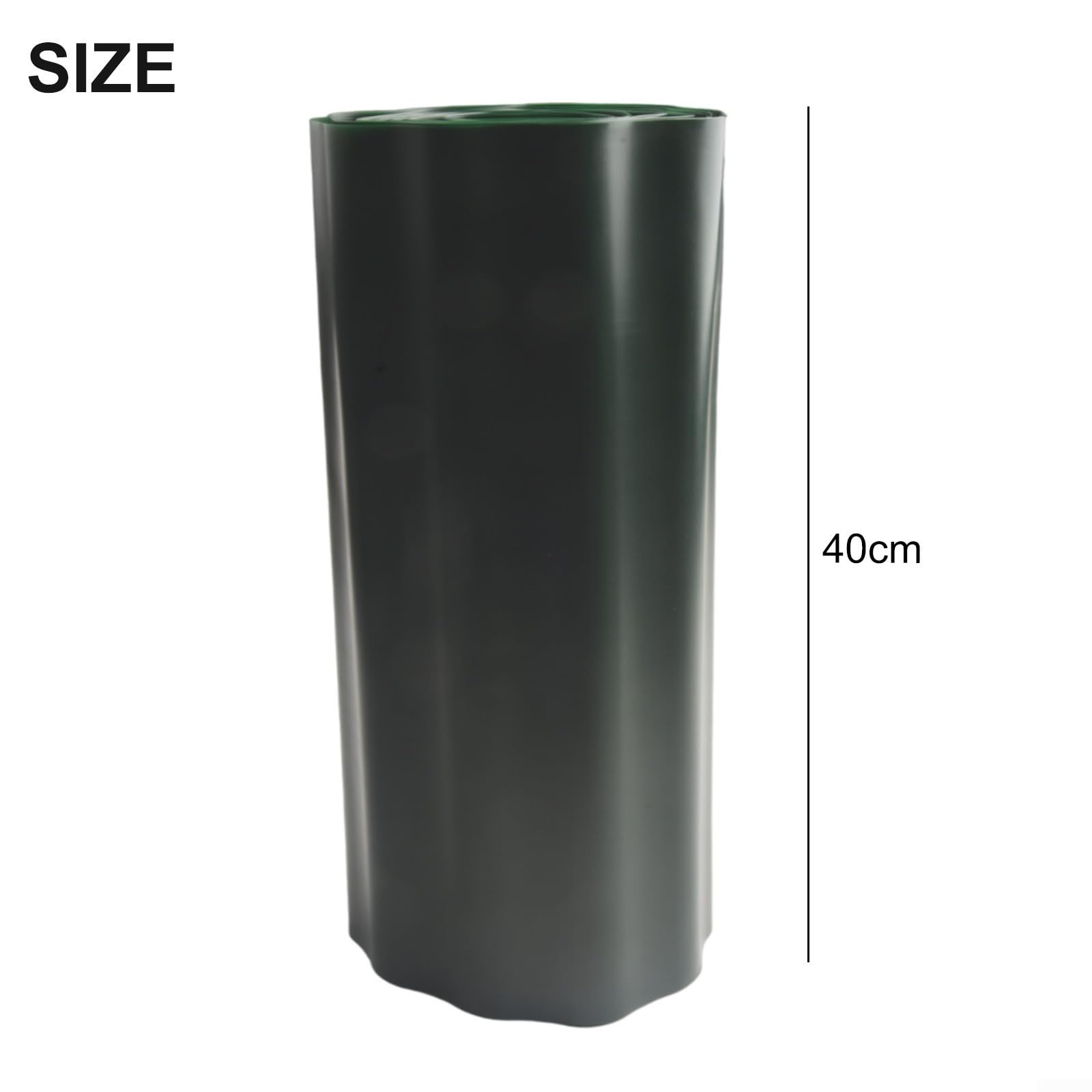 Bordo per prato da giardino, altezza 30 cm o 40 cm, 9 m, in plastica PP flessibile, recinzione per vialetti, aiuole, decorazione paesaggistica esterna (40 cm)