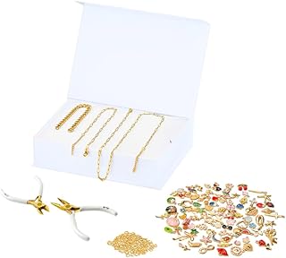 FabuLove Charm Jewelry Kit - DIY Necklace, Bracelet & Ring Set with 100+...