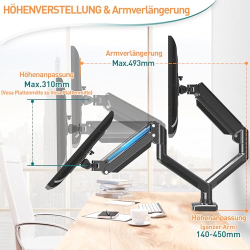 Monitorhalterung für 2 Monitore von ELIVED