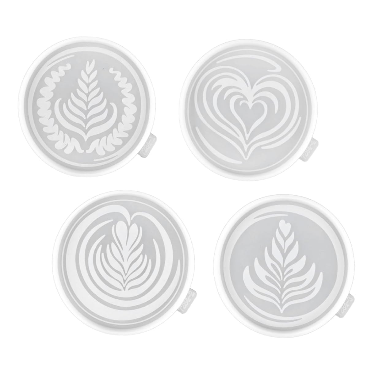 SEWACC 12stücke Teiliges Silikonformen Für Runde Diy Untersetzer Geeignet Für Epoxidharz Gießen Flexibel Und Leicht Zu Entformen Für Kreative Handarbeiten Und Kaffeetassen