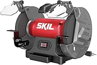 SKIL 3.0 Amp 8-Inch Bench Grinder with LED Work Light, Water Cooling Tray & Magnified Shields - BI9502-00