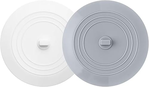 Vaincre Tapón de drenaje de tina, tapón de drenaje de silicona de 5 pulgadas, tapón de drenaje de baño, tapón de drenaje de bañera, cubierta de