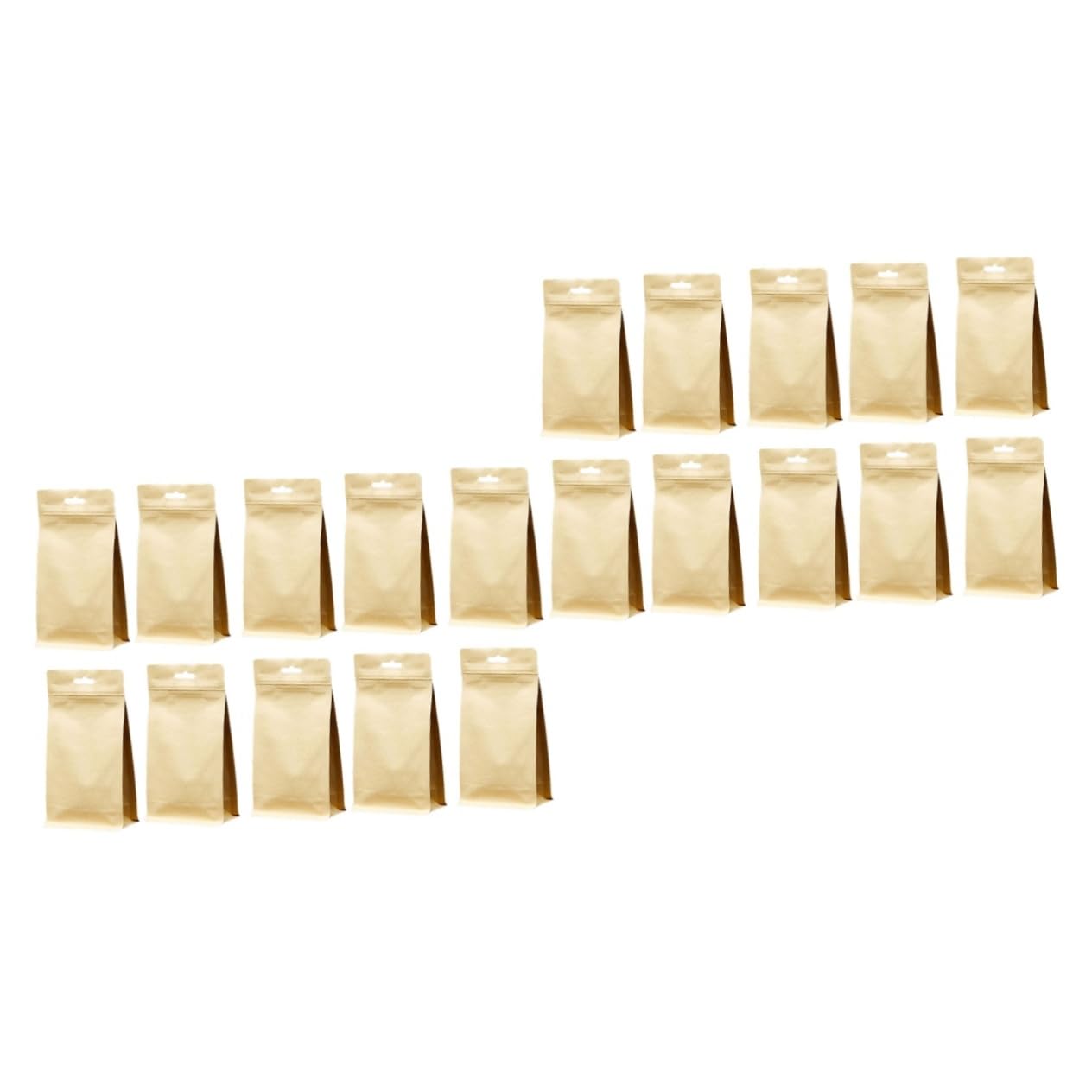 IMIKEYA 2sets Reusable Tea Sealed Bag Self-seal Snack Storage Pouches Paper Zippered Bags for Home Store (11x20cm) 10pcs*2