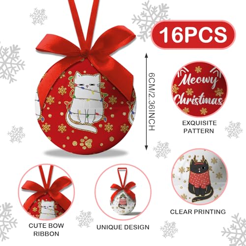 Adornos de gato para árbol de Navidad, el regalo ideal de vacaciones para amantes de los gatos 3