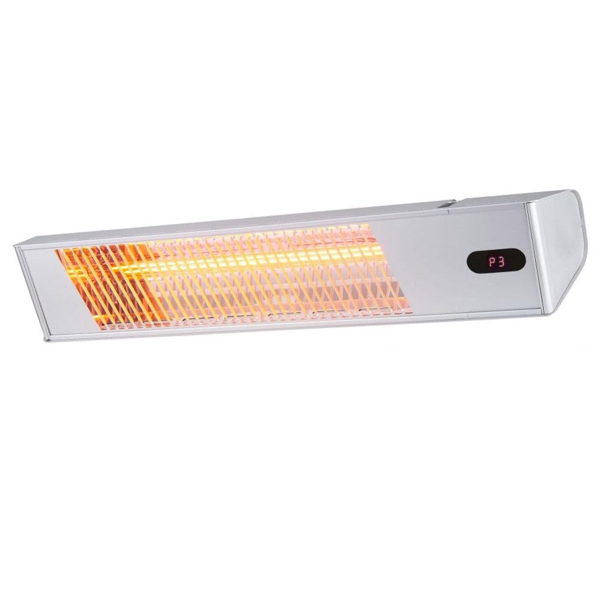 Sined Caldo Ira Inox 2000 Wifi Stufa a Infrarossi Wifi Da Esterno Da 2000w Regolabile Grigio Riscaldante a Onda Corta a Ira e Telecomando Design Elegante Griglia a Protezione e Display a Led