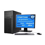PC Tour Bureau Reconditionné Intel Core 8e Génération | 16 Go RAM | SSD 500 Go | Windows 11 Pro | Écran + Clavier & Souris | Pack Prêt à l’Emploi (19", I3-8e gen)